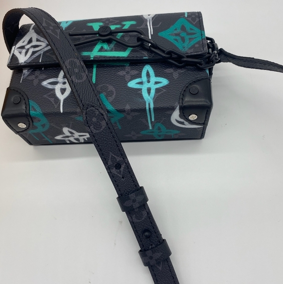 SOLD!!Louis Vuitton Monogram Eclipse Steamer Wearable Wallet Graffiti Multicolor - Picture 9 of 15